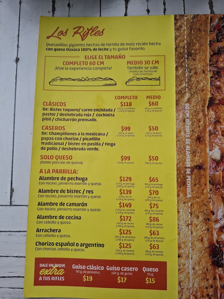 Menu Quesadillas Los Rifles-2