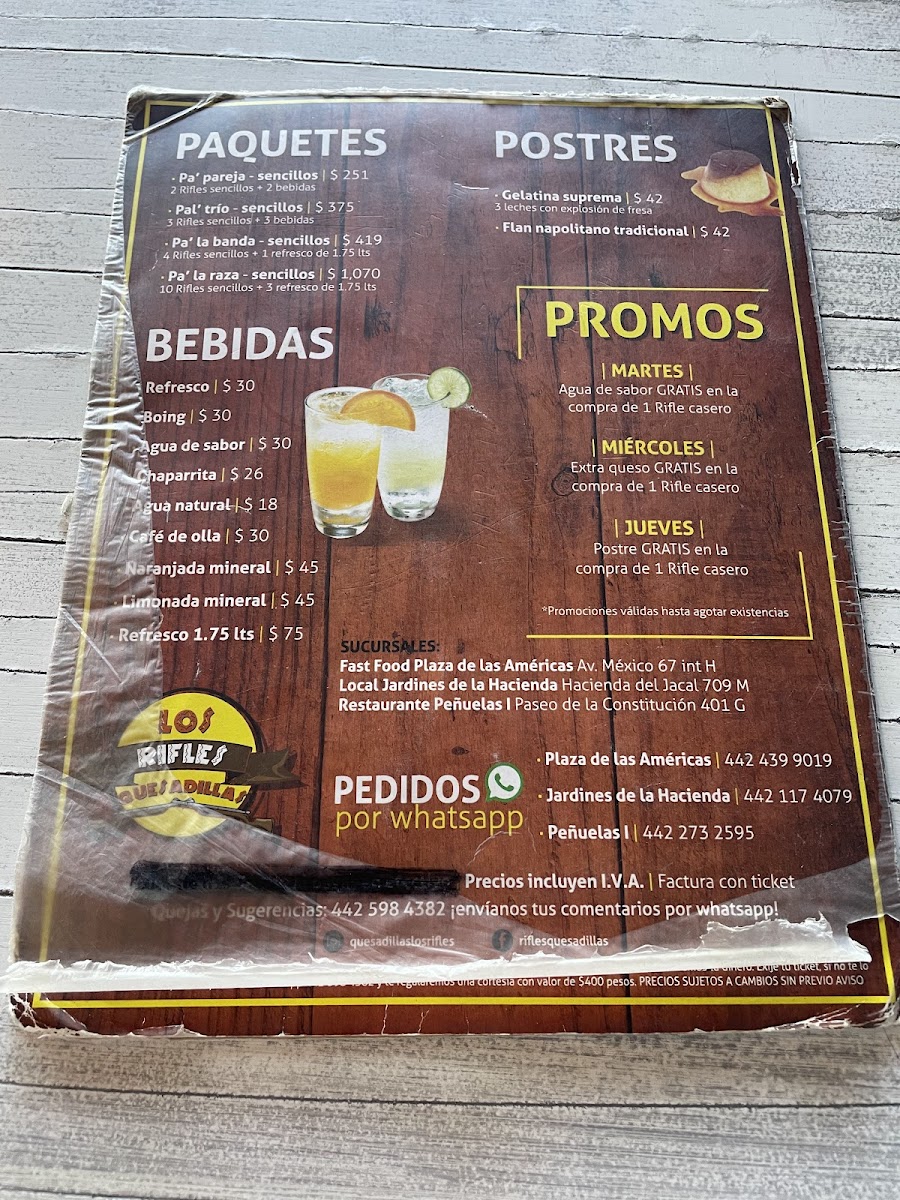Menu Quesadillas Los Rifles-7