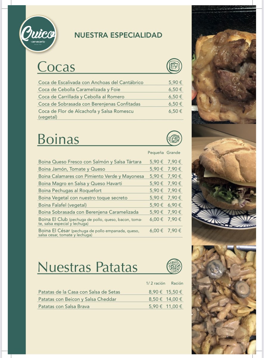 Menu Quico Cervecería-1