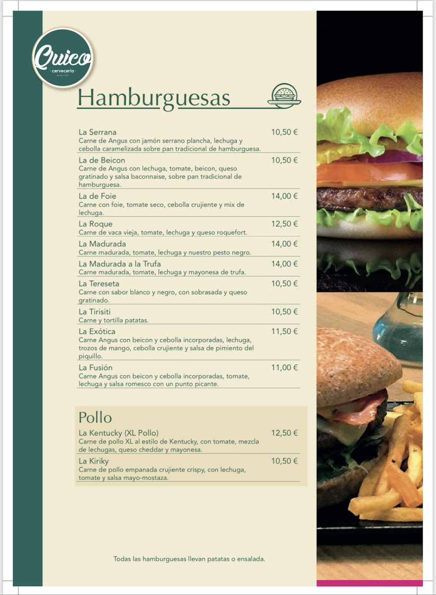 Menu Quico Cervecería-2