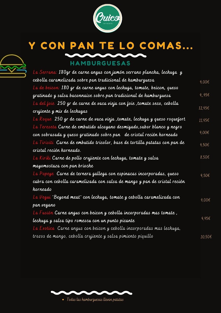 Menu Quico Cervecería-3