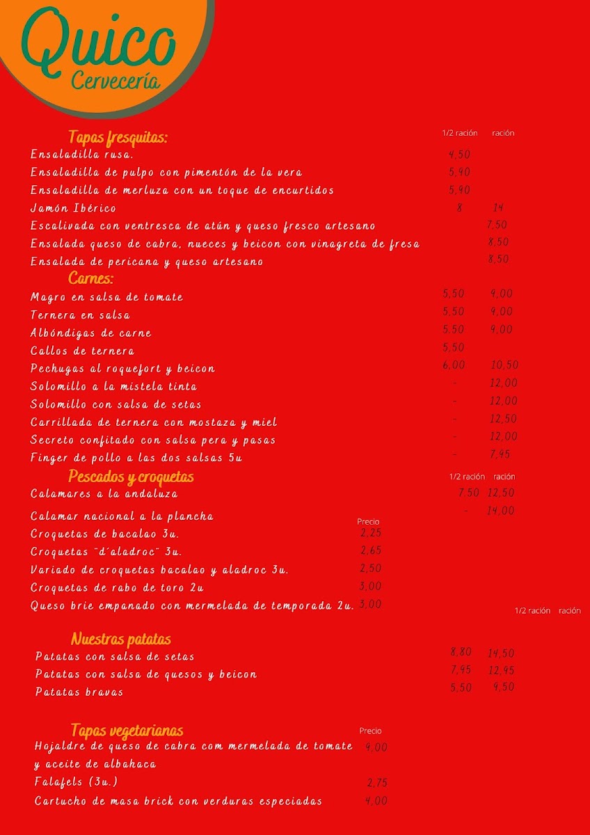Menu Quico Cervecería-5