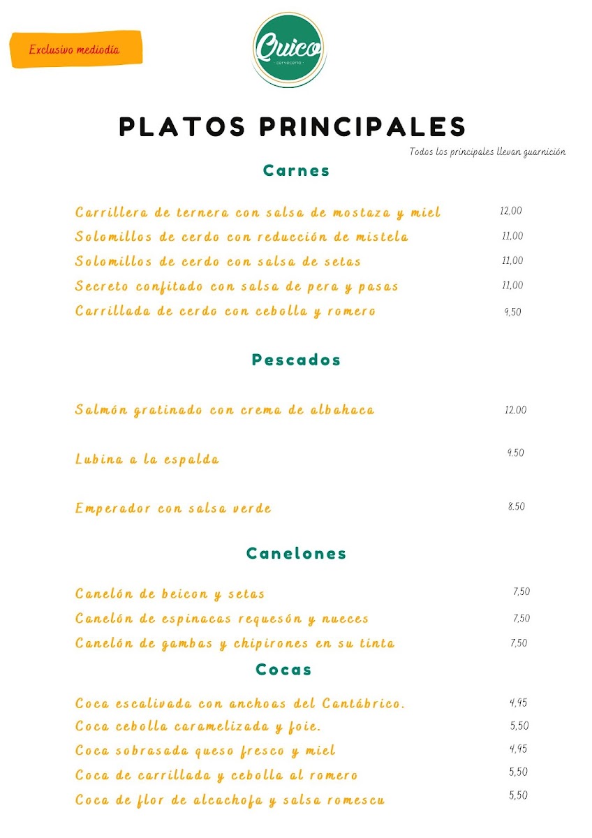 Menu Quico Cervecería-8