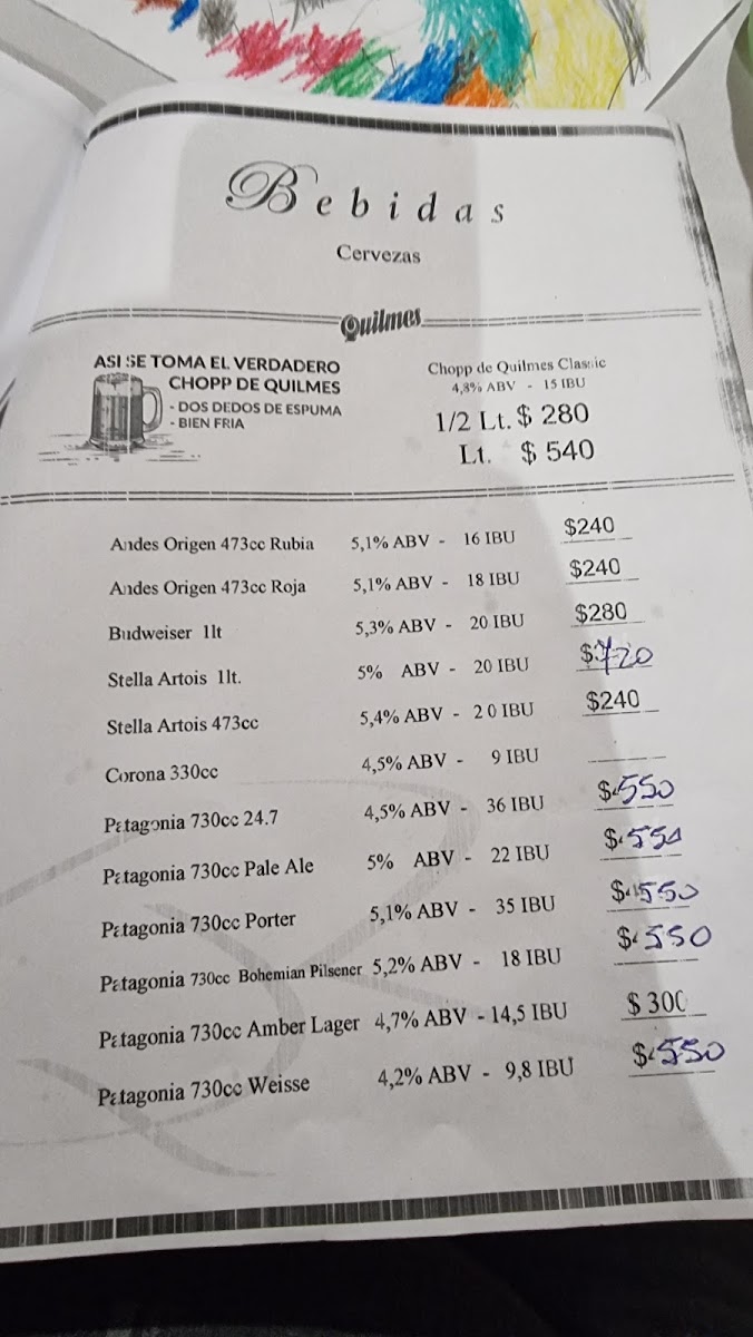 Menu Quilmes Restaurant-6