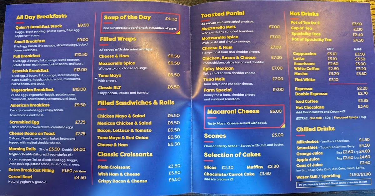 Menu Quinn’S Cafe-8