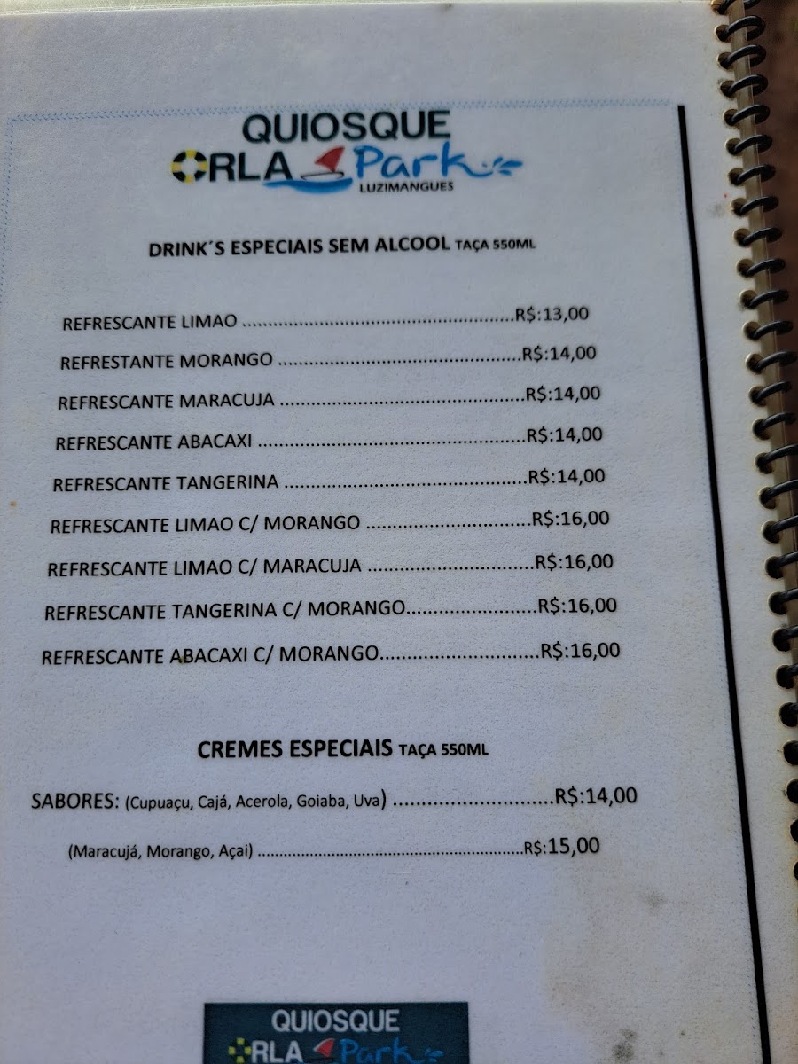 Menu Quiosque Orla Park - Luzimangues-5