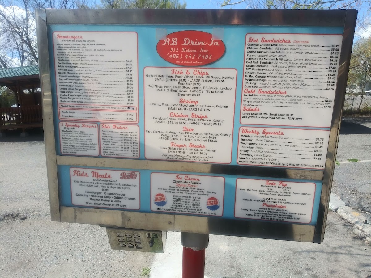 Menu R-B Drive-In-8