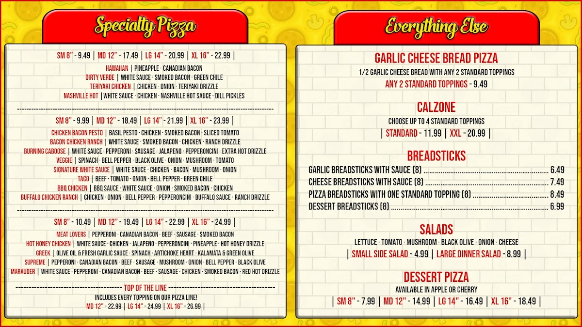 Menu R & R Pizza Express - Cottonwood-1