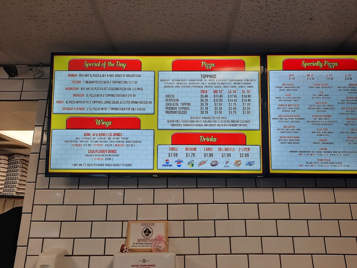 Menu R & R Pizza Express - Cottonwood-4