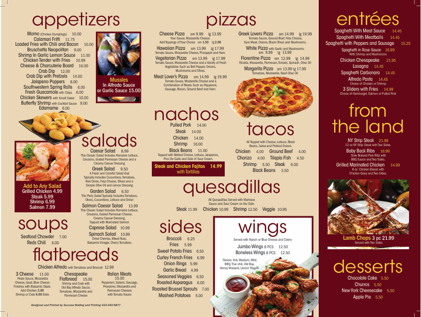 Menu Racers' Restaurant-1