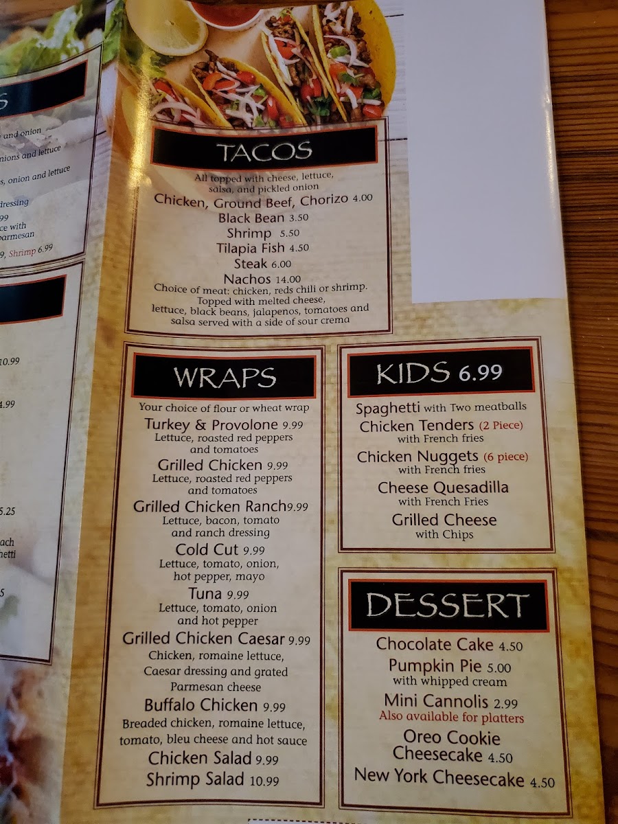 Menu Racers' Restaurant-10
