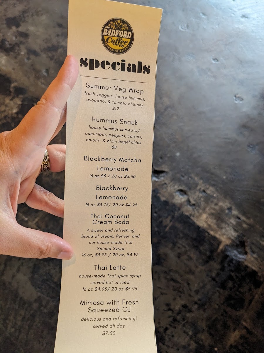 Menu Radford Coffee Company-10