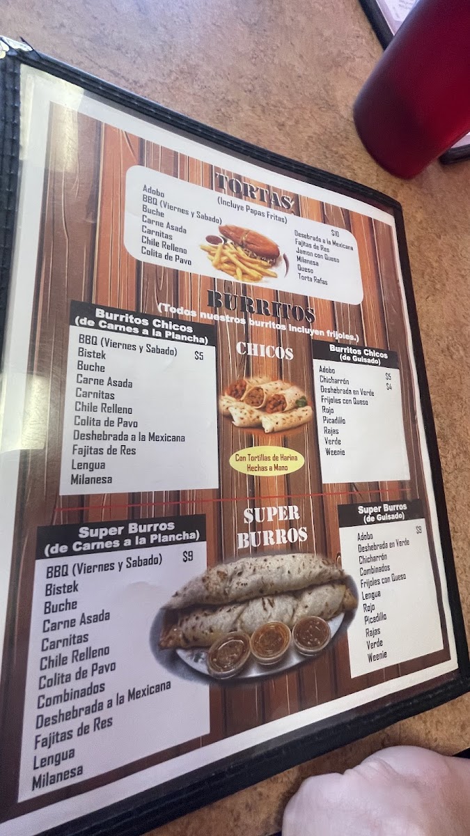 Menu Rafa's Burritos Horizon-4