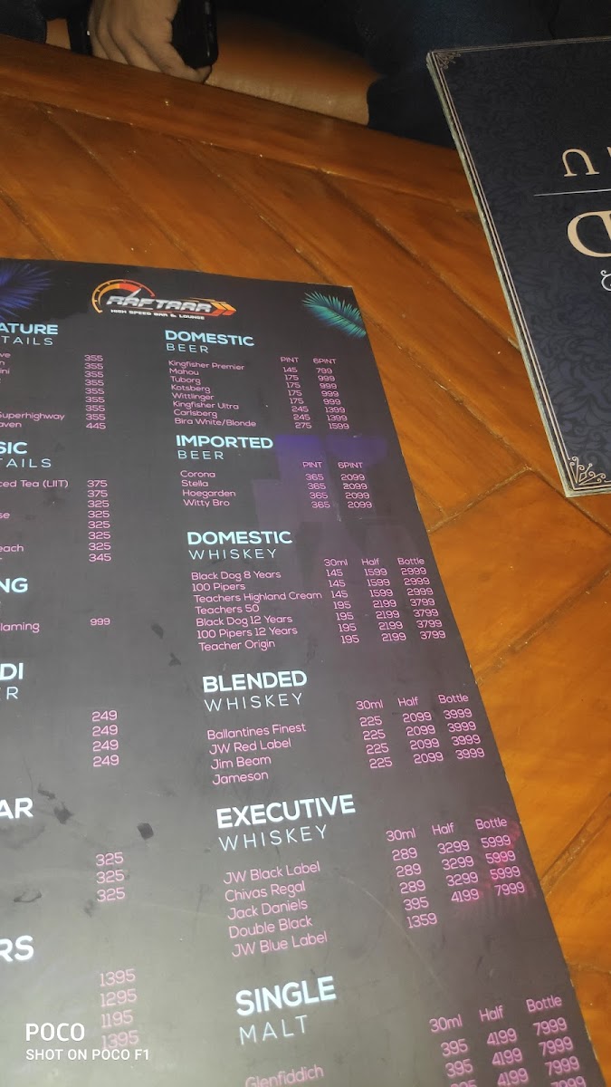 Menu Raftaar High Speed Bar And Lounge-1