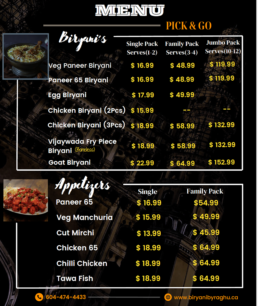 Menu Raghu's Biryani Drive-1