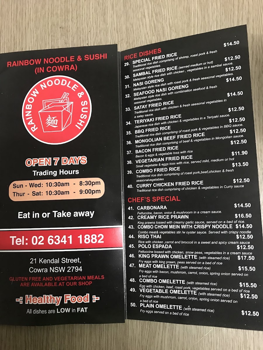 Menu Rainbow Noodles And Sushi-3