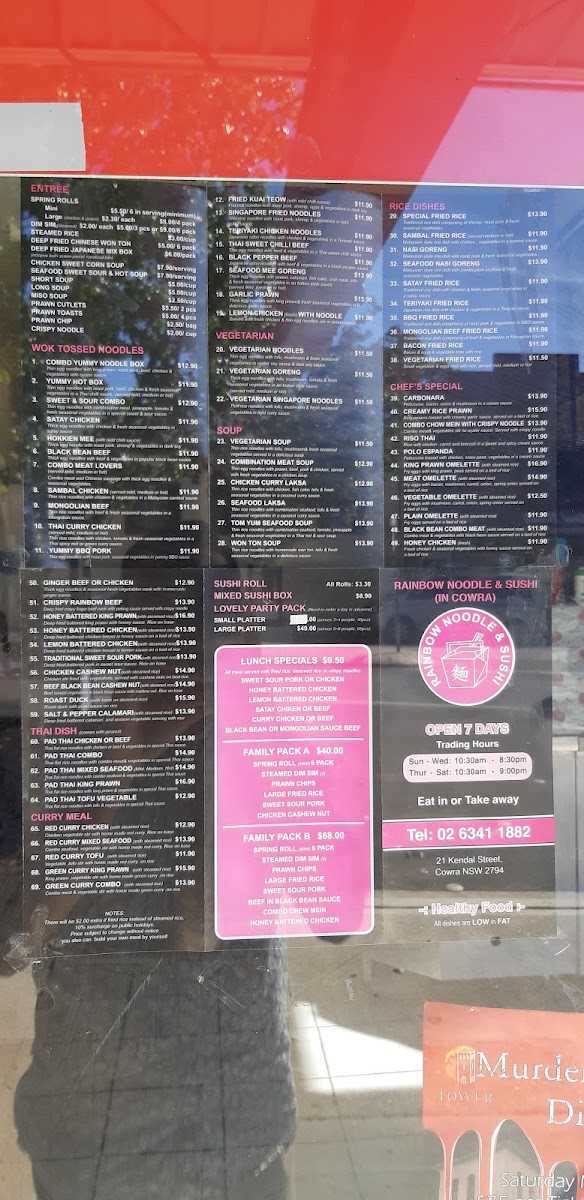 Menu Rainbow Noodles And Sushi-8