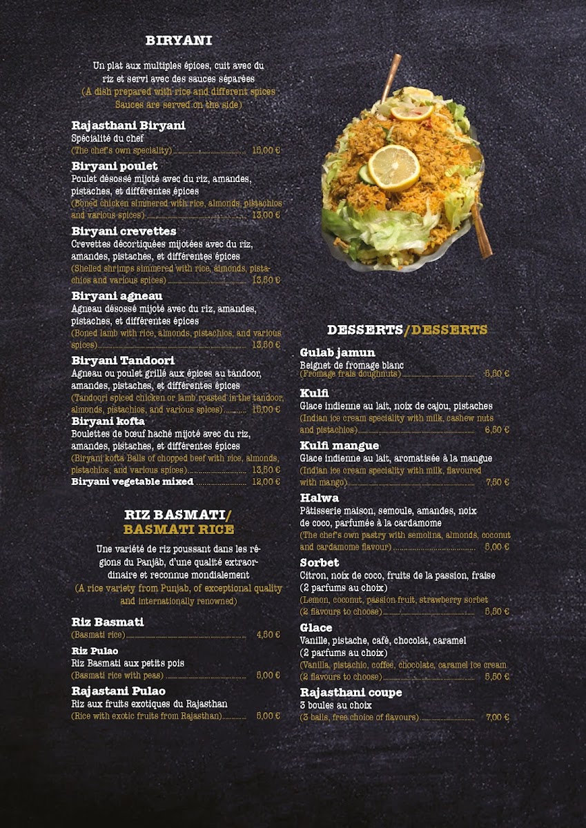 Menu Rajasthan Restaurant-1
