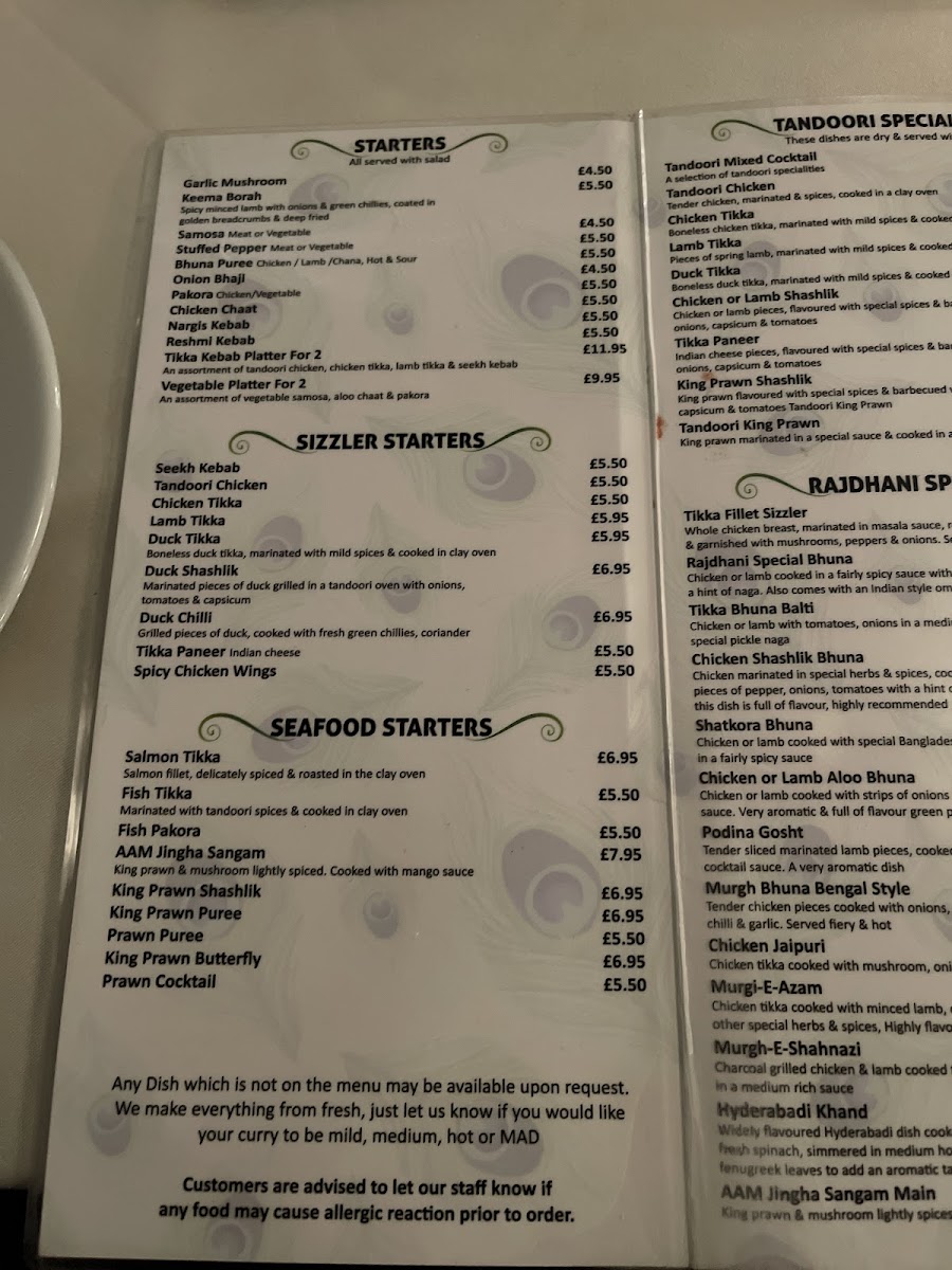 Menu Rajdhani-1