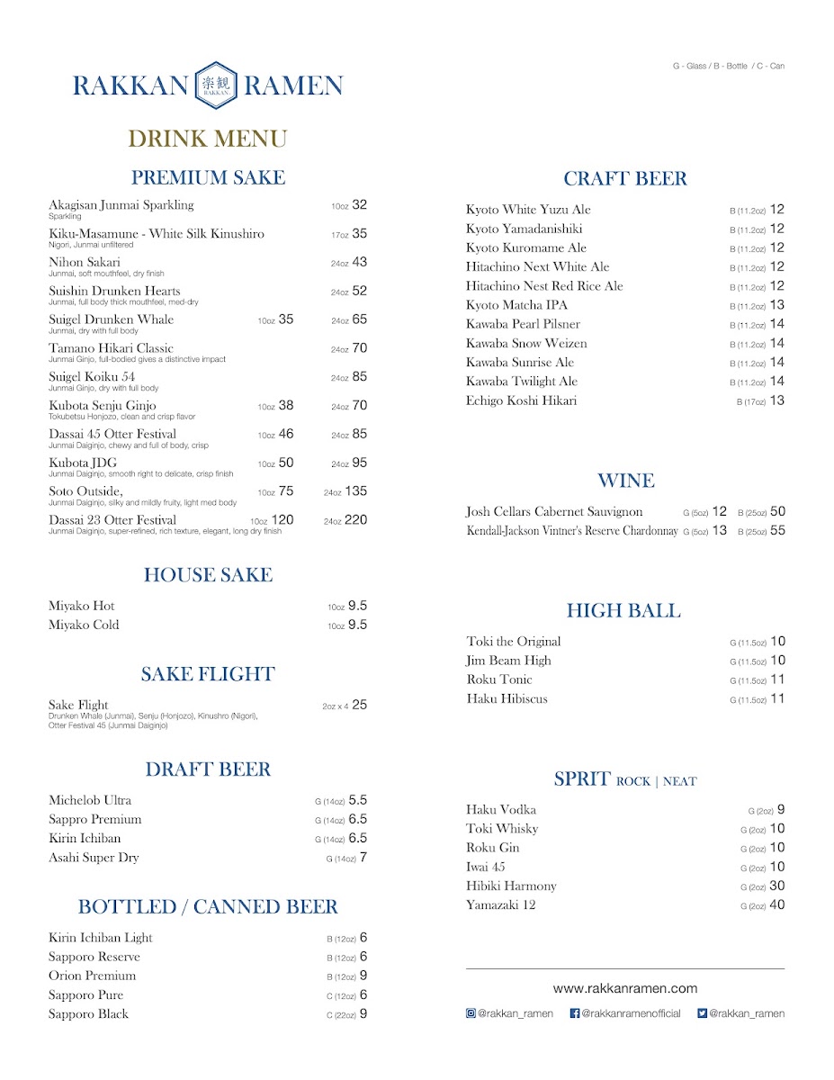 Menu Rakkan Ramen - Coppell-1