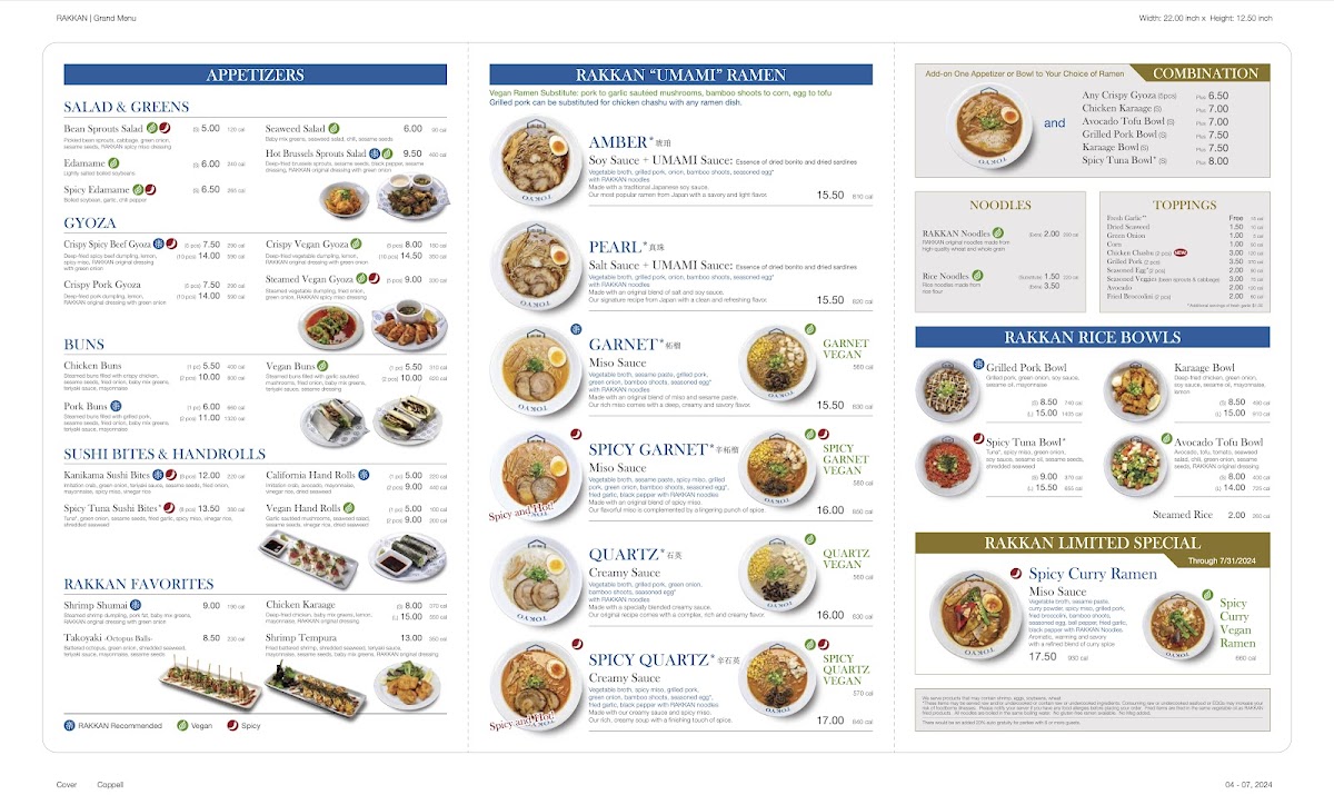 Menu Rakkan Ramen - Coppell-2