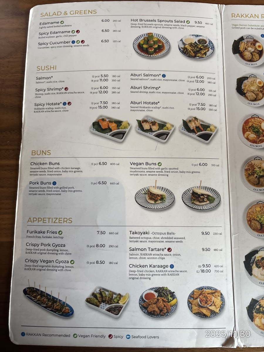 Menu Rakkan Ramen - Coppell-5