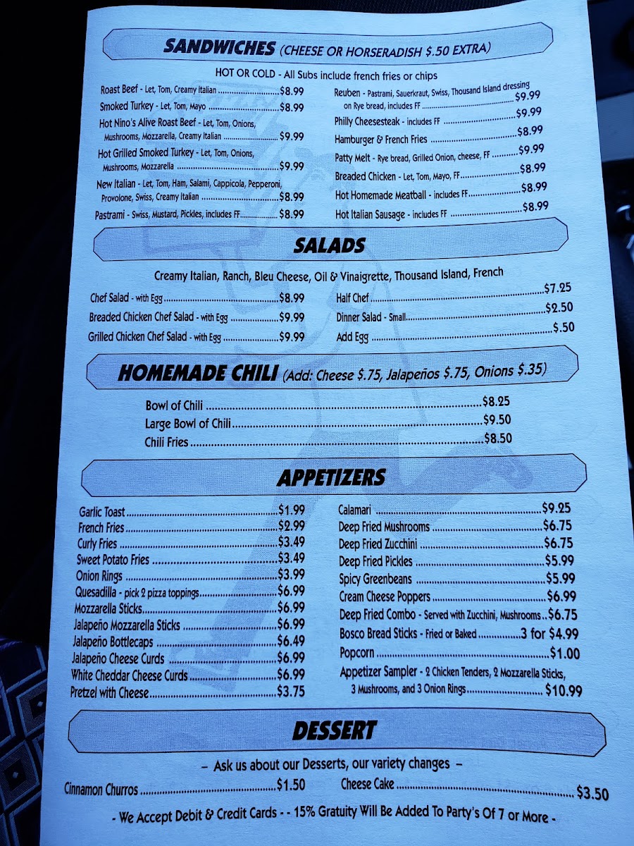 Menu Ralph's Nino's Pizzeria-7