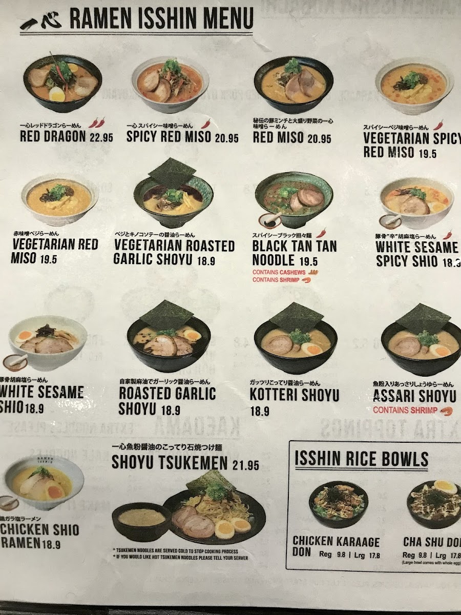 Menu Ramen Isshin-10