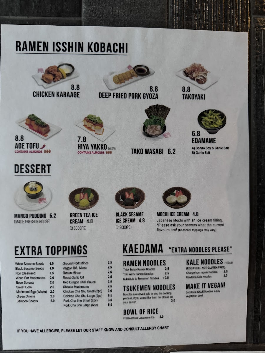 Menu Ramen Isshin-9