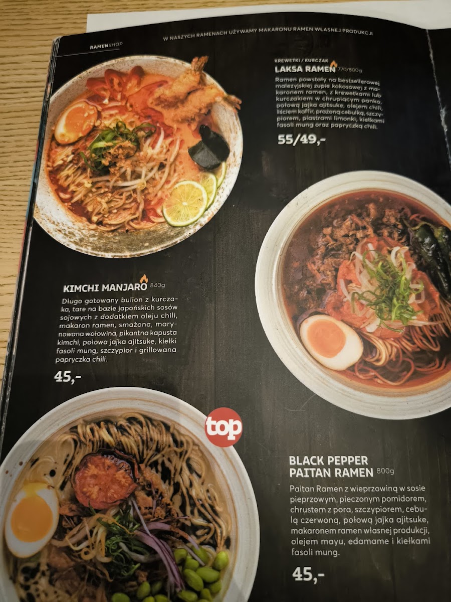 Menu Ramen Shop & Sushi Śródmieście-1