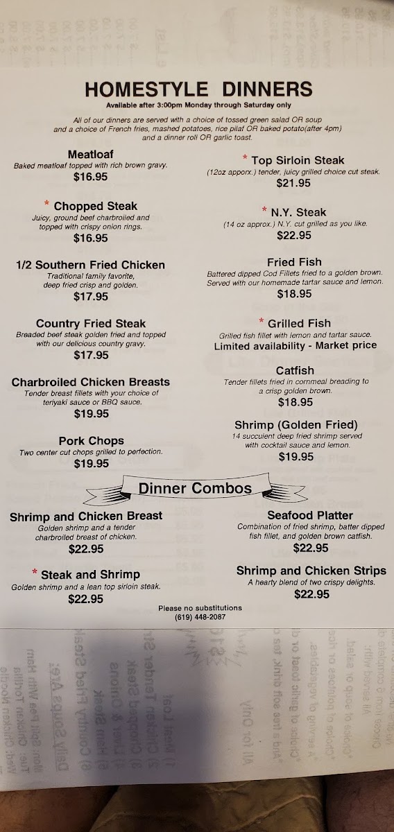 Menu Ranch House Restaurant-1