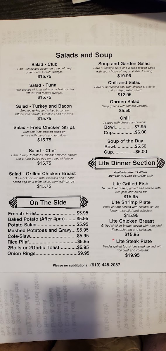 Menu Ranch House Restaurant-2