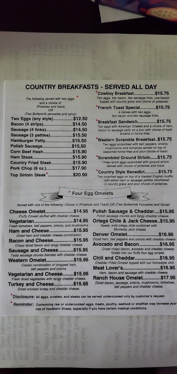 Menu Ranch House Restaurant-3