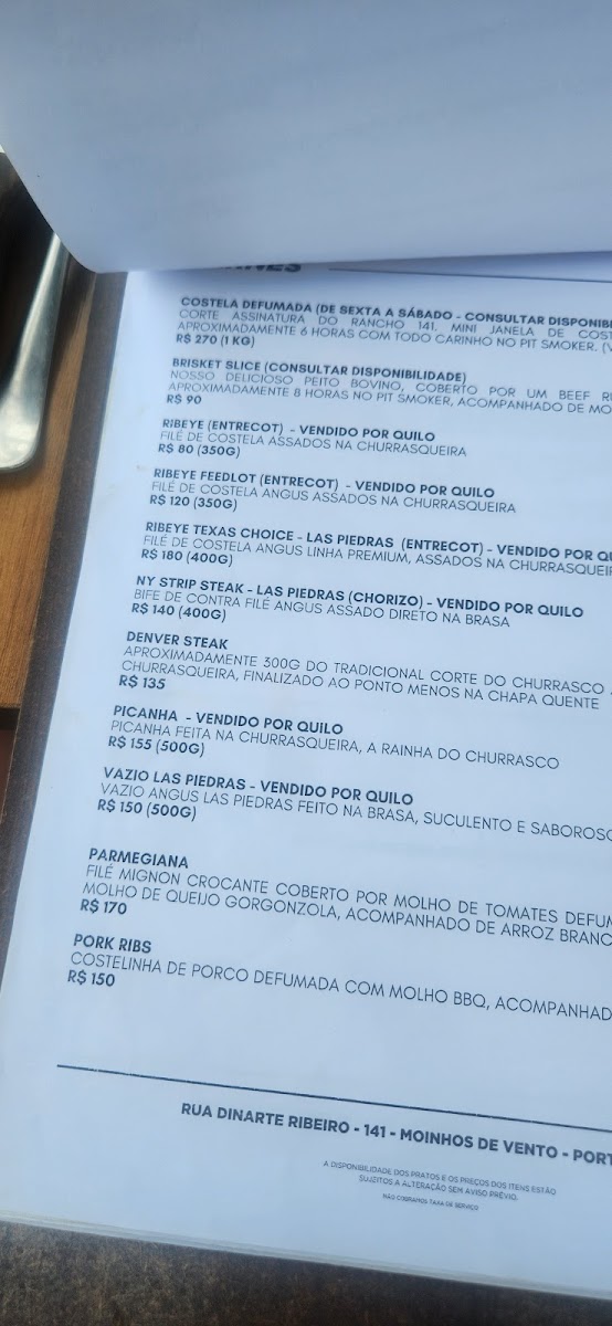 Menu Rancho 141-10