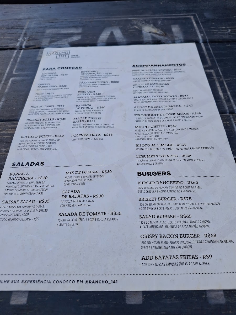 Menu Rancho 141-7
