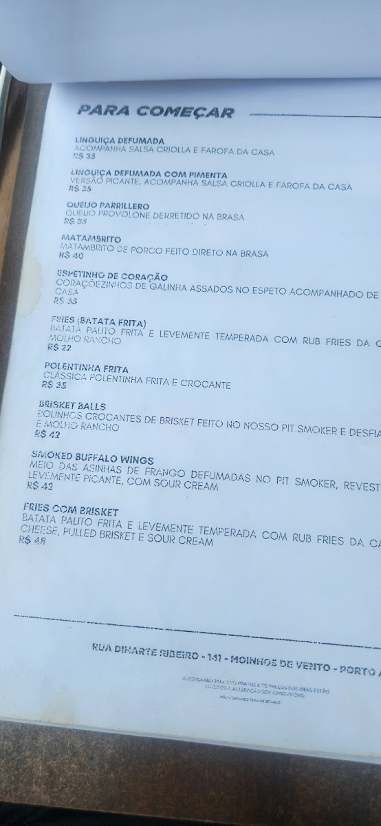 Menu Rancho 141-9