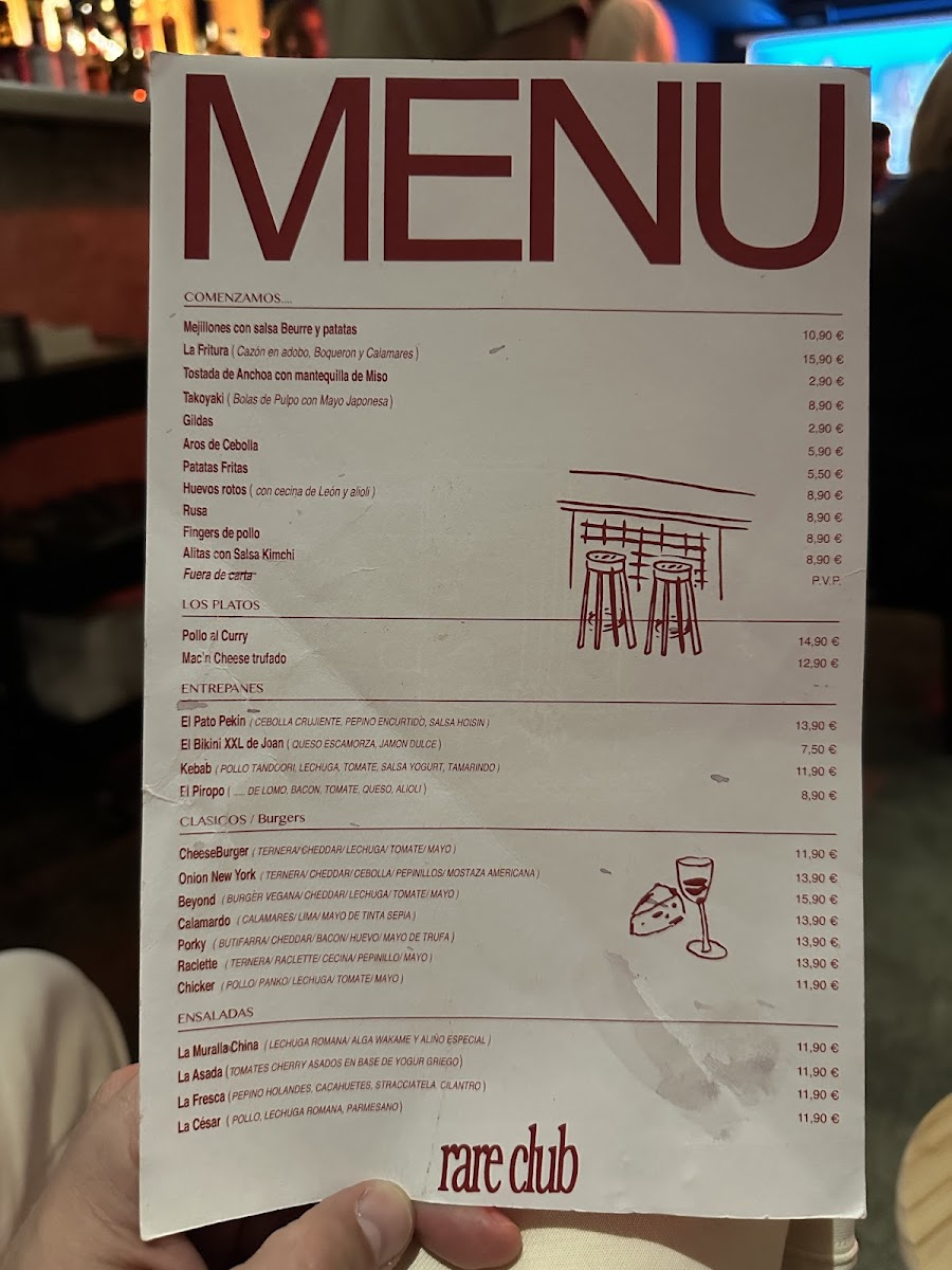 Menu Rare Burgers & More-1