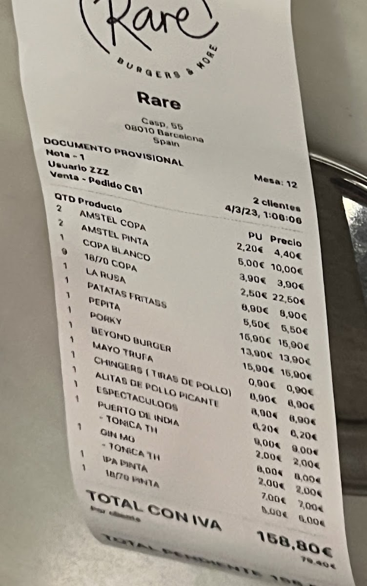 Menu Rare Burgers & More-10