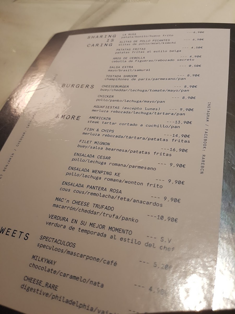 Menu Rare Burgers & More-7