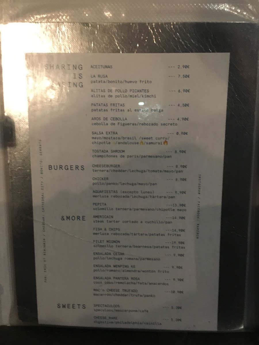 Menu Rare Burgers & More-8