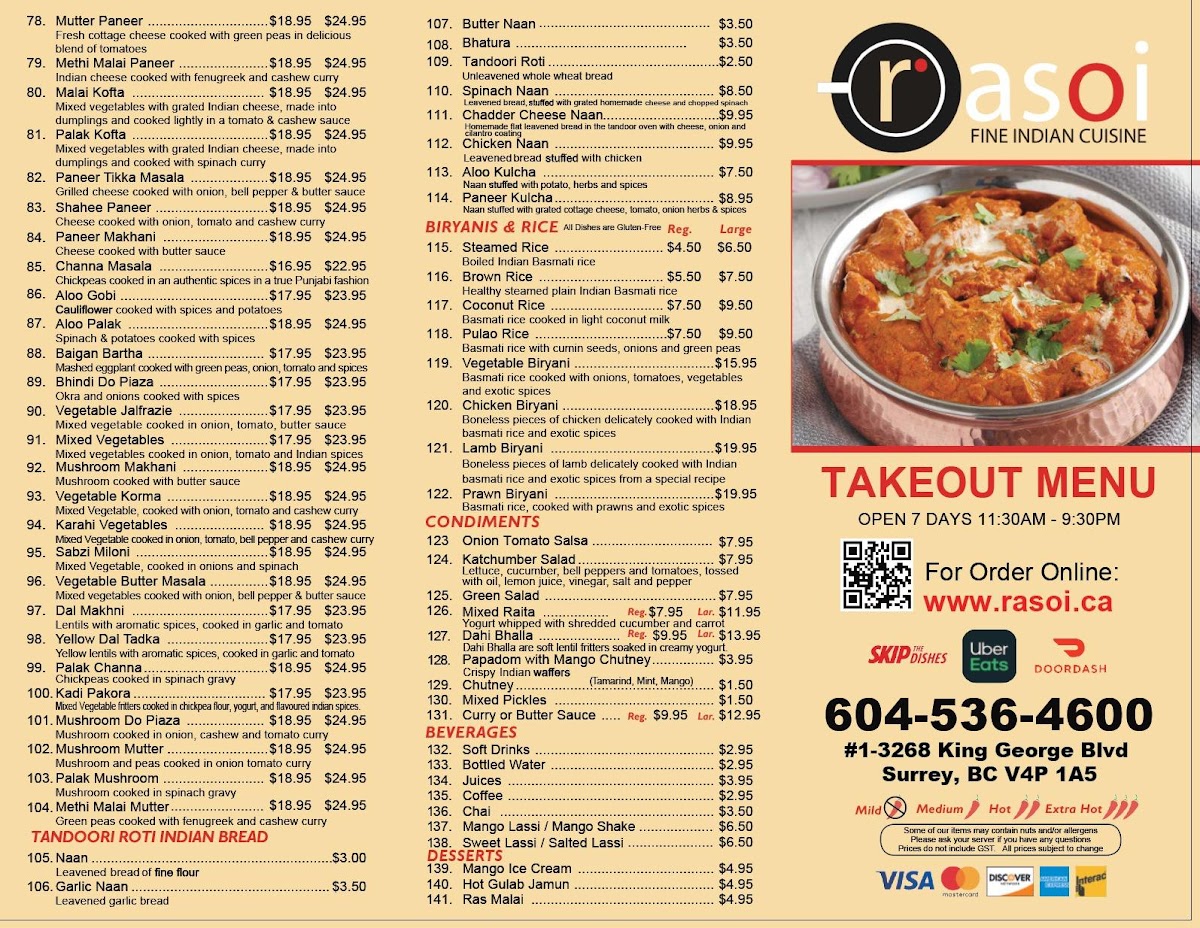 Menu Rasoi Fine Indian Cuisine-2