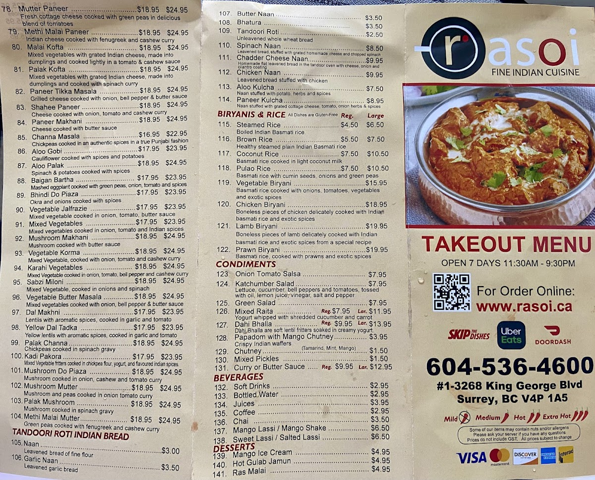Menu Rasoi Fine Indian Cuisine-8