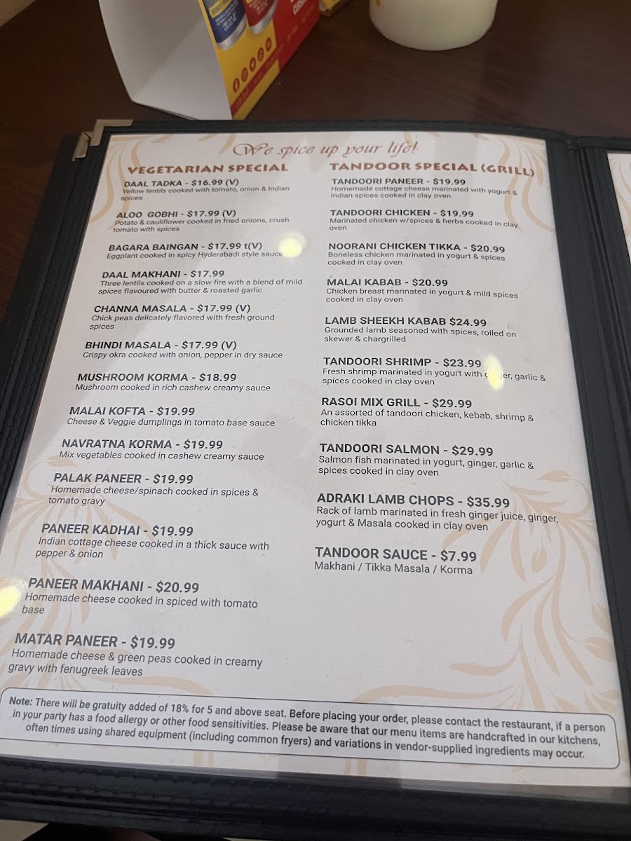 Menu Rasoi Indian Cuisine-1