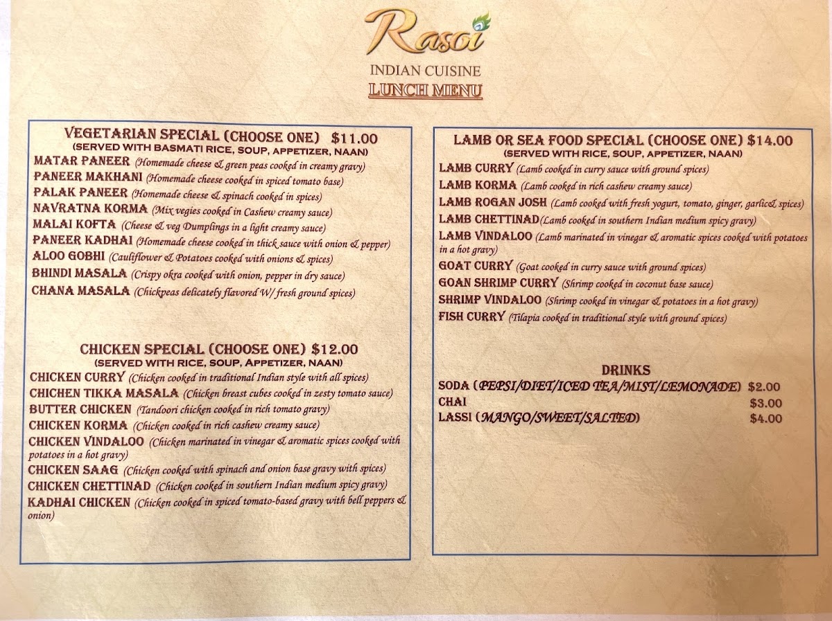 Menu Rasoi Indian Cuisine-10