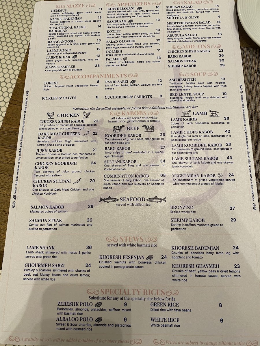Menu Ravagh Persian Grill-1
