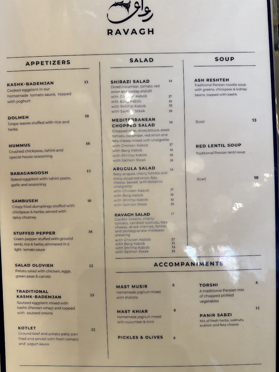 Menu Ravagh Persian Grill-8