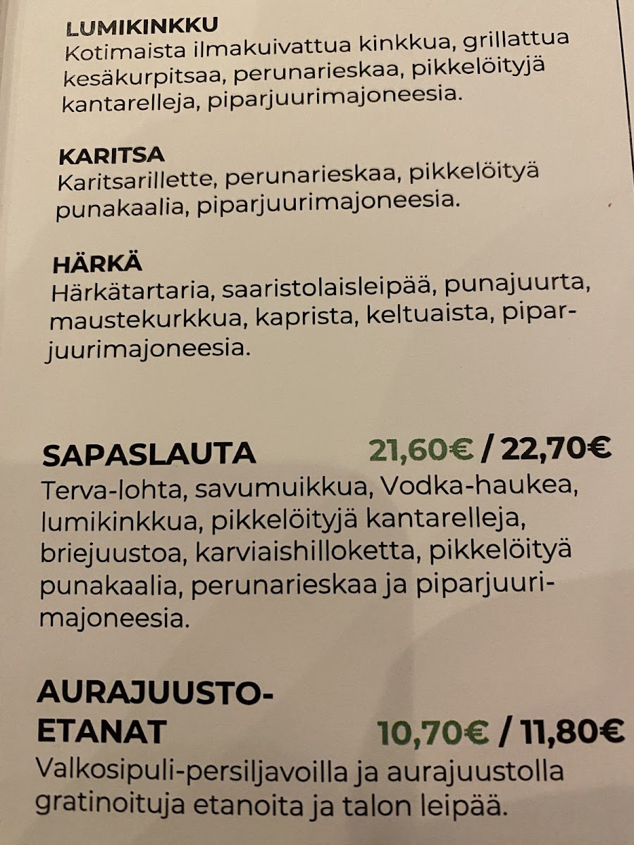 Menu Ravintola Majakka-1