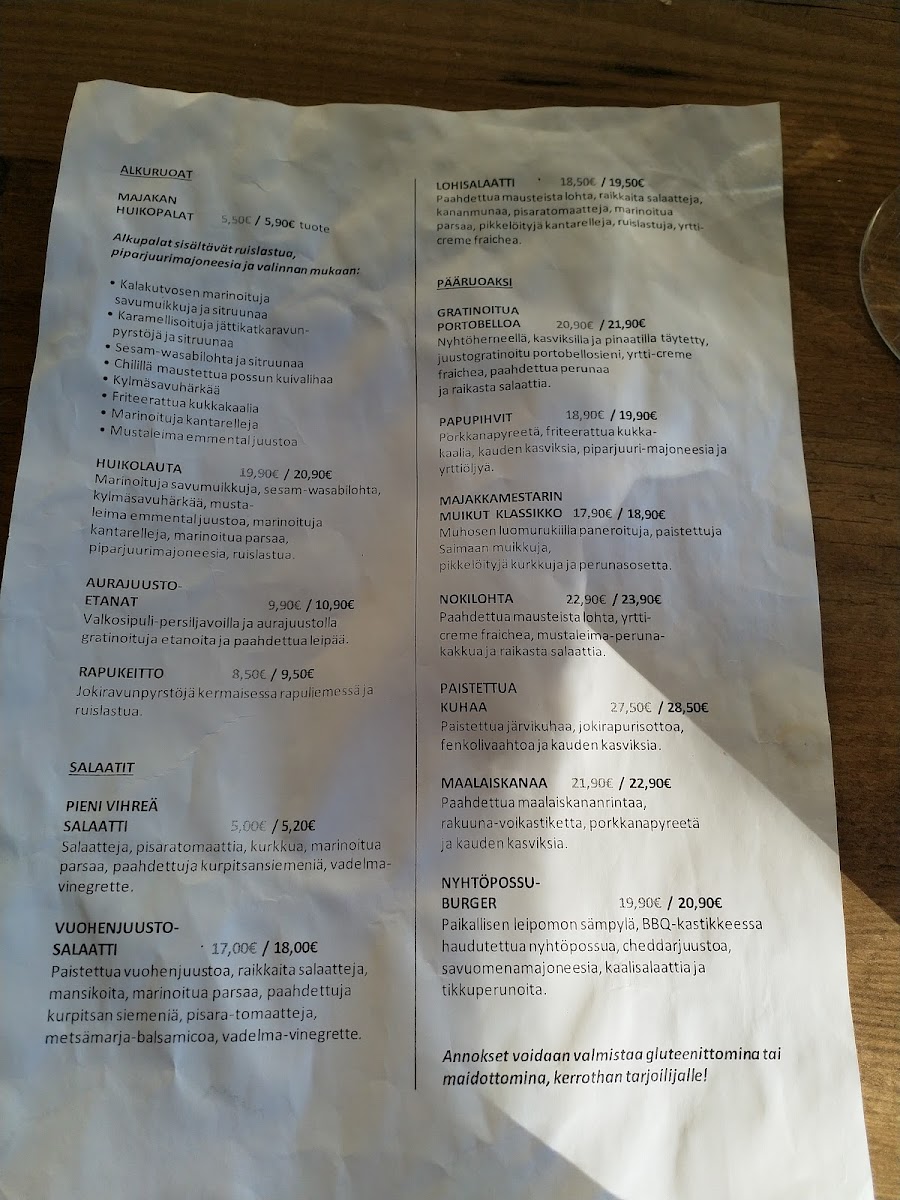 Menu Ravintola Majakka-4