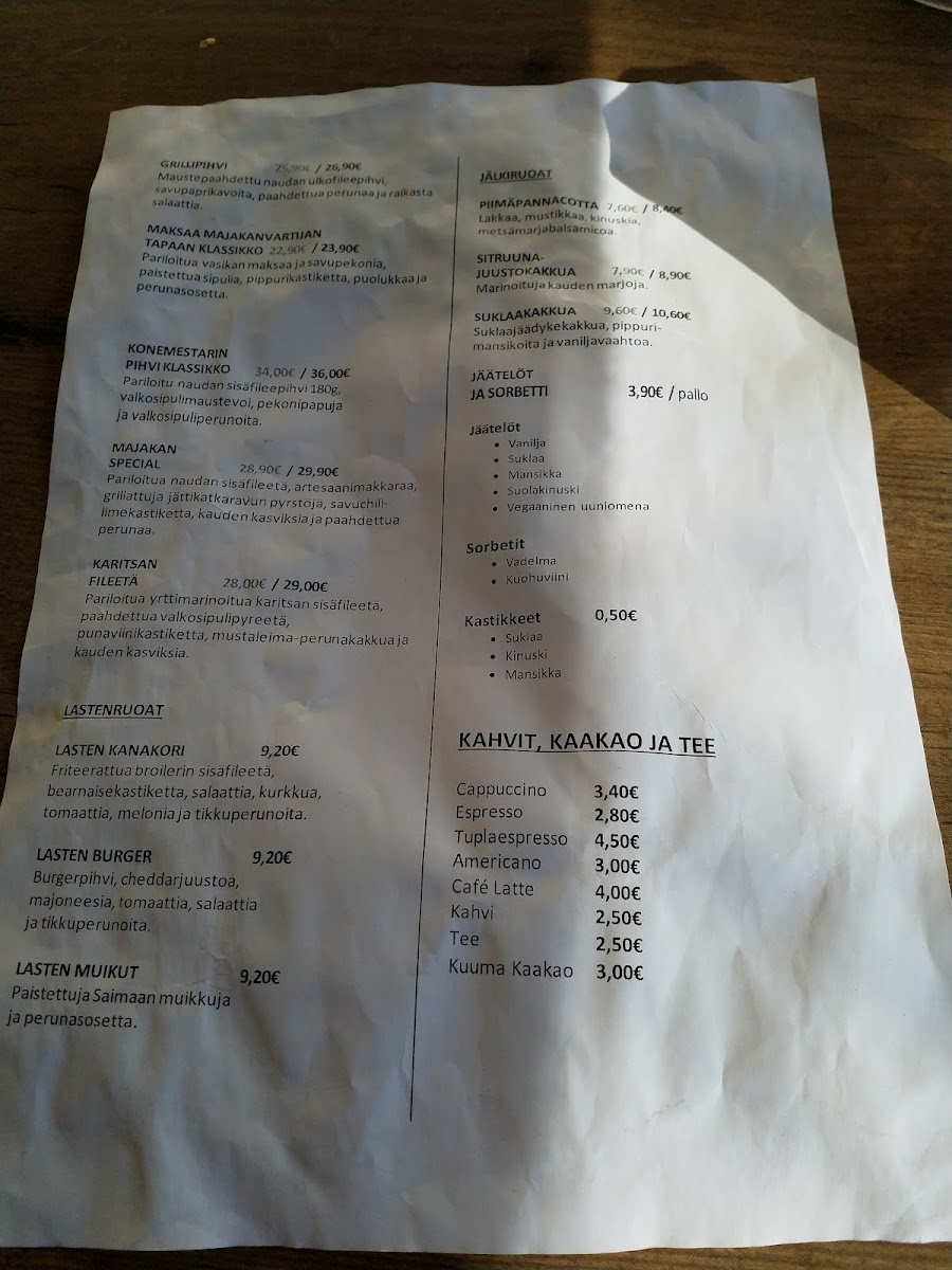 Menu Ravintola Majakka-7