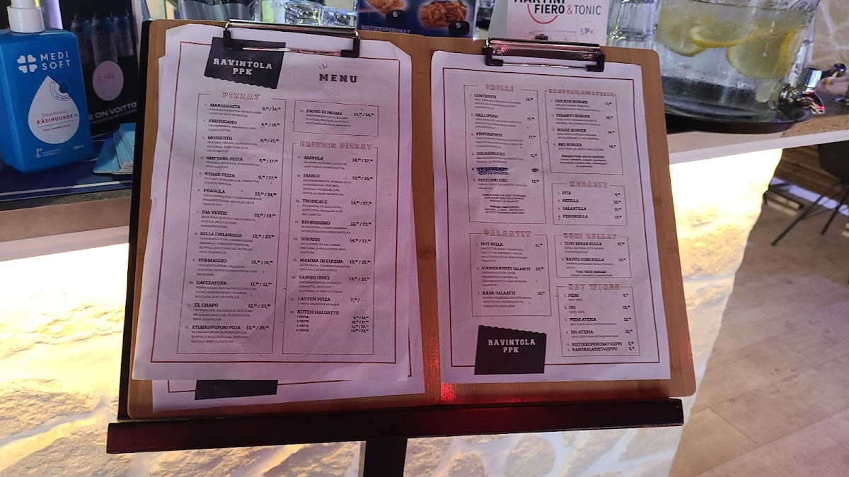 Menu Ravintola Ppk-3